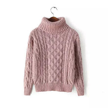 Load image into Gallery viewer, Women's Turtleneck Pullover 2019 Autumn Sweaters Women Casual Knitted O-Neck Striped Femme Women Sweaters