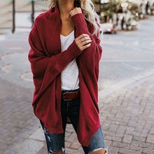 Load image into Gallery viewer, 2019 winter new women sweaters casual batwing sleeve kintted winter women cardigan ladies tops fashion clothes pull femme