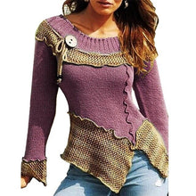 Load image into Gallery viewer, Stylish Bar Plus Size 5XL Winter Asymmetric Buttons Tops Tunic Sweater Women Warm Long Sleeve Knitted Pullover Sweaters Jumper