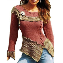 Load image into Gallery viewer, Stylish Bar Plus Size 5XL Winter Asymmetric Buttons Tops Tunic Sweater Women Warm Long Sleeve Knitted Pullover Sweaters Jumper