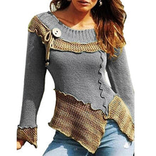 Load image into Gallery viewer, Stylish Bar Plus Size 5XL Winter Asymmetric Buttons Tops Tunic Sweater Women Warm Long Sleeve Knitted Pullover Sweaters Jumper