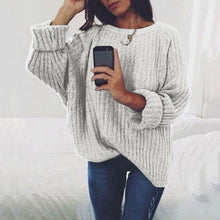 Load image into Gallery viewer, Simenual sweaters fashion 2018 women clothing loose casual solid pullovers knitwear autumn winter sweater ladies jumper 7 colors