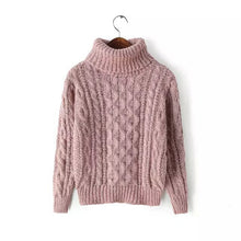 Load image into Gallery viewer, Women's Turtleneck Pullover 2019 Autumn Sweaters Women Casual Knitted O-Neck Striped Femme Women Sweaters
