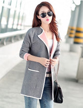 Load image into Gallery viewer, Spring Autumn Women's Korean Slim Sweater Jacket Fashion Joker Medium length Female Long Sleeve Cardigan Large Size Sweater y24
