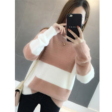 Load image into Gallery viewer, Christmas Sweater Women Winter 2019 Fashion Pullover Velvet Sweater Women&#39;s Long Sleeve Sweaters
