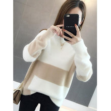 Load image into Gallery viewer, Christmas Sweater Women Winter 2019 Fashion Pullover Velvet Sweater Women&#39;s Long Sleeve Sweaters
