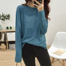 Load image into Gallery viewer, Cashmere Sweater Women's O-neck Wool Pullover Long Sleeve Slim Knitted Solid Color tops Ladies Bottoming Sweater
