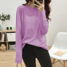 Load image into Gallery viewer, Cashmere Sweater Women's O-neck Wool Pullover Long Sleeve Slim Knitted Solid Color tops Ladies Bottoming Sweater
