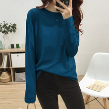 Load image into Gallery viewer, Cashmere Sweater Women's O-neck Wool Pullover Long Sleeve Slim Knitted Solid Color tops Ladies Bottoming Sweater
