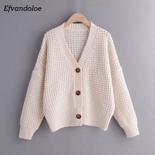 Load image into Gallery viewer, Efvandoloe Autumn Cardigan Sweater Women Winter Clothes Kardigan knitted fall 2019 Sweaters
