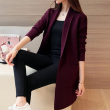 Load image into Gallery viewer, 2019 Autumn Winter Long Cardigan Female Casual Women Pocket Cardigan Sweater Knitted Cardigans All-match For Women Jacket Tops
