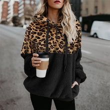 Load image into Gallery viewer, Leopard Teddy Sweater Hooded Oversized Sherpa Pullover New Plus Size 5XL Fluffy Feece Sweaters Female Leopard Warm Streetwear
