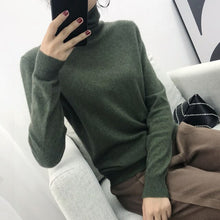 Load image into Gallery viewer, 2020 Cashmere Sweater Women Turtleneck Women's Knitted Turtleneck Winter Cashmere Sweater For Women Warm Sweaters Female
