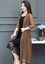 Load image into Gallery viewer, OHRYIYIE Plus Size 5XL Thin Hollow Out Cardigan Sweater Women Poncho 2020 Spring Summer Casual Long Knitted Sweaters Female Tops
