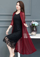 Load image into Gallery viewer, OHRYIYIE Plus Size 5XL Thin Hollow Out Cardigan Sweater Women Poncho 2020 Spring Summer Casual Long Knitted Sweaters Female Tops
