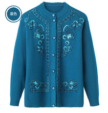Load image into Gallery viewer, Women Cardigan Sweater 2019 Spring Autumn Middle Aged Mother Long Sleeves Knitted Coat Grandma Cardigans Tops Plus Size 4XL 1014
