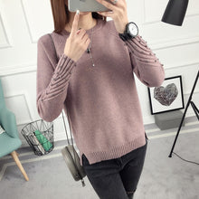Load image into Gallery viewer, OHCLOTHING 2019 new spring Korean Short all-match winter sweater knitted shirt with long sleeves loose women sweater pullover
