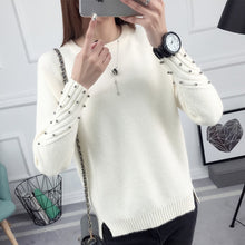 Load image into Gallery viewer, OHCLOTHING 2019 new spring Korean Short all-match winter sweater knitted shirt with long sleeves loose women sweater pullover
