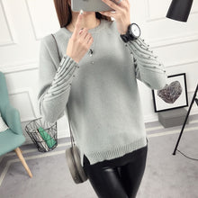 Load image into Gallery viewer, OHCLOTHING 2019 new spring Korean Short all-match winter sweater knitted shirt with long sleeves loose women sweater pullover
